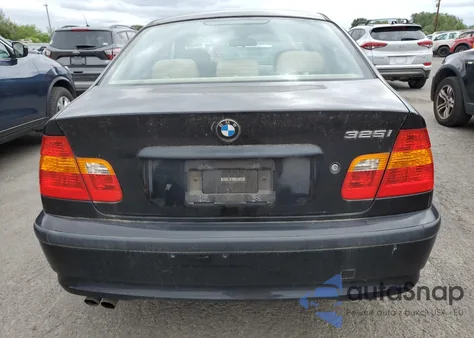 2003 BMW 325 I z USA, uszkodzony, nr VIN WBAET37453NJ33624